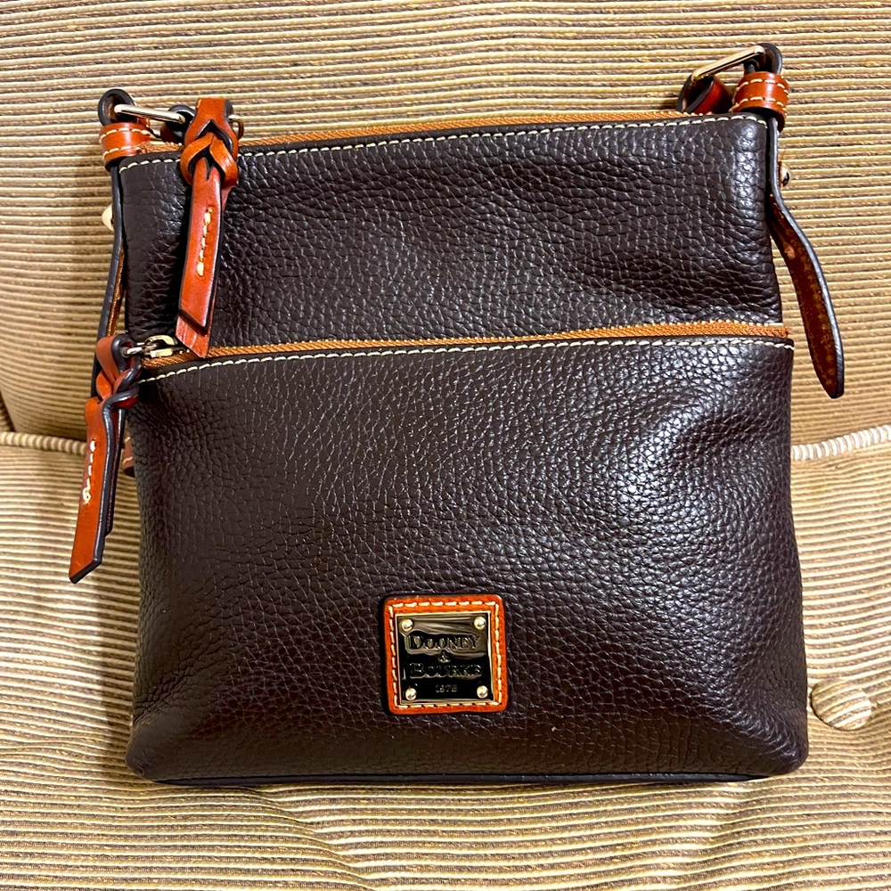 🔥Dooney & Bourke Pebble Grain Leather Ginger Crossbody with COA!🔥 - Picture 6 of 16